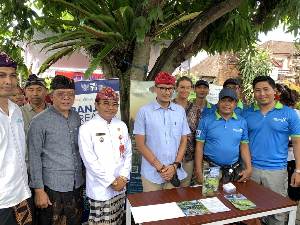 Minister for Tourisn Sandiago Uno visits Kerambitan and The Great Bali Trail Dec 2023